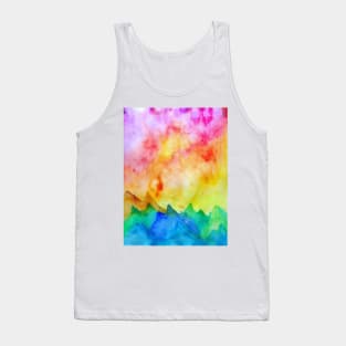 Colourful mountains watercolor illustration Tank Top